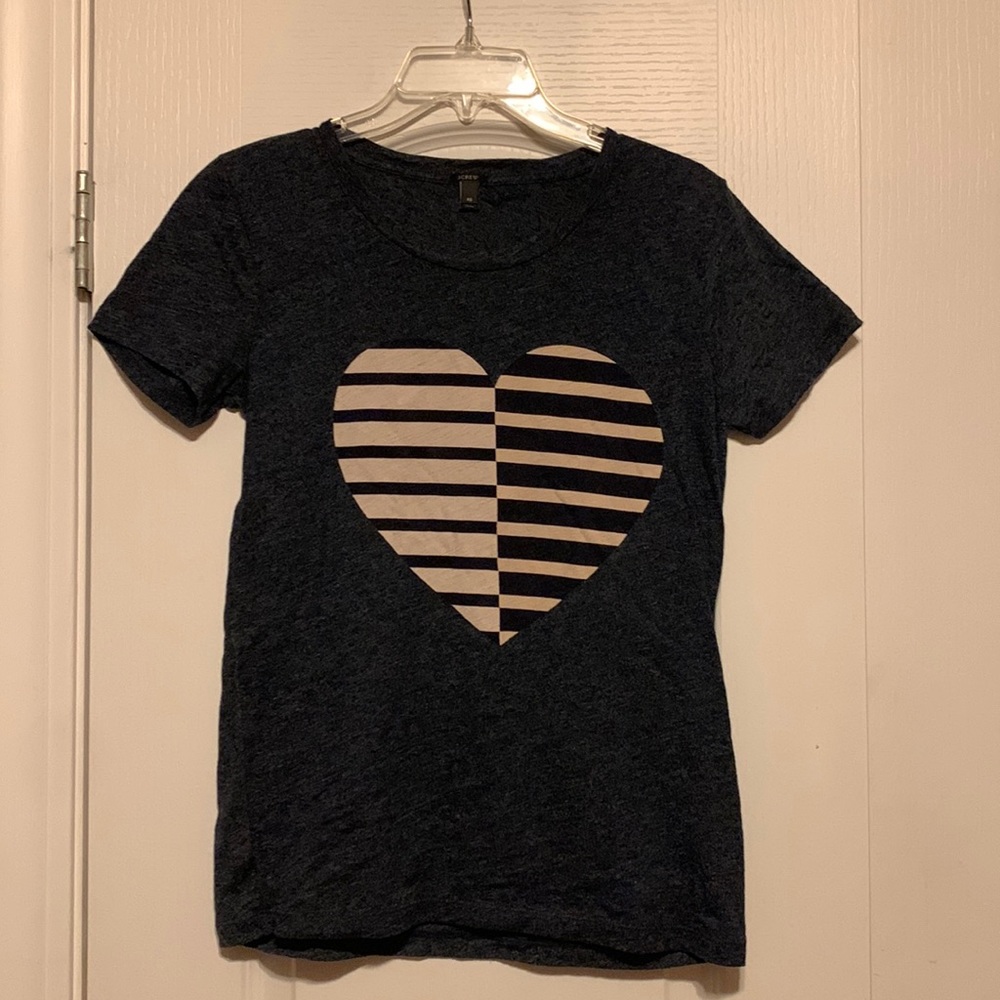 Brand: J Crew, Size: Xsmall, Colors: heathered navy and cream